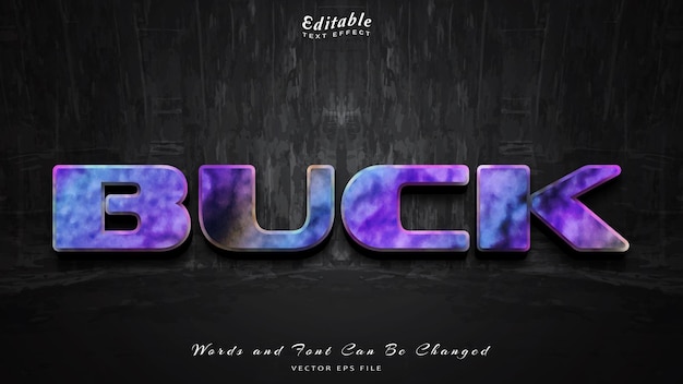 BUCK editable text effect