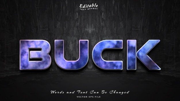 Buck editable text effect