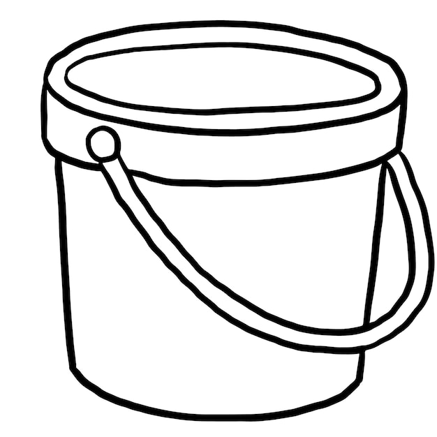 bucket cartoon doodle kawaii anime coloring page cute illustration drawing clip art character chibi