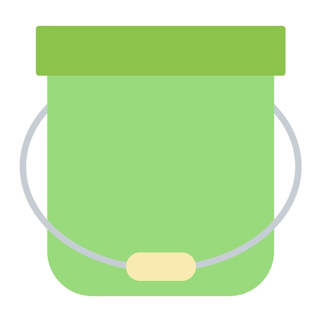 Vector bucket flat illustration