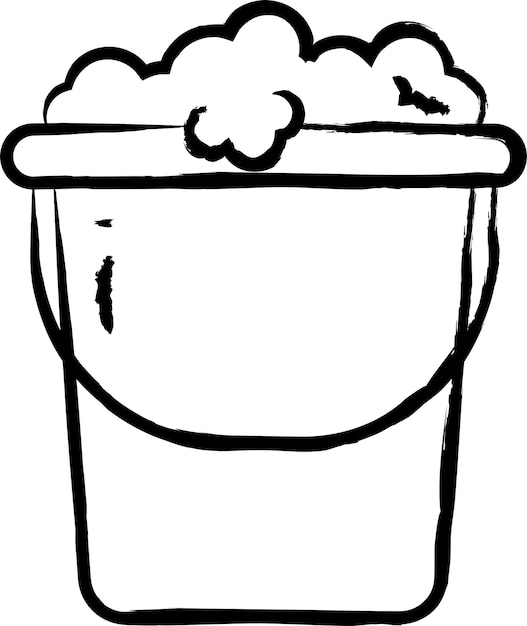 Vector bucket hand drawn vector illustration