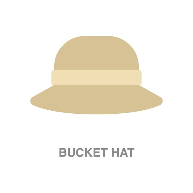 Bucket hat illustration on transparent background