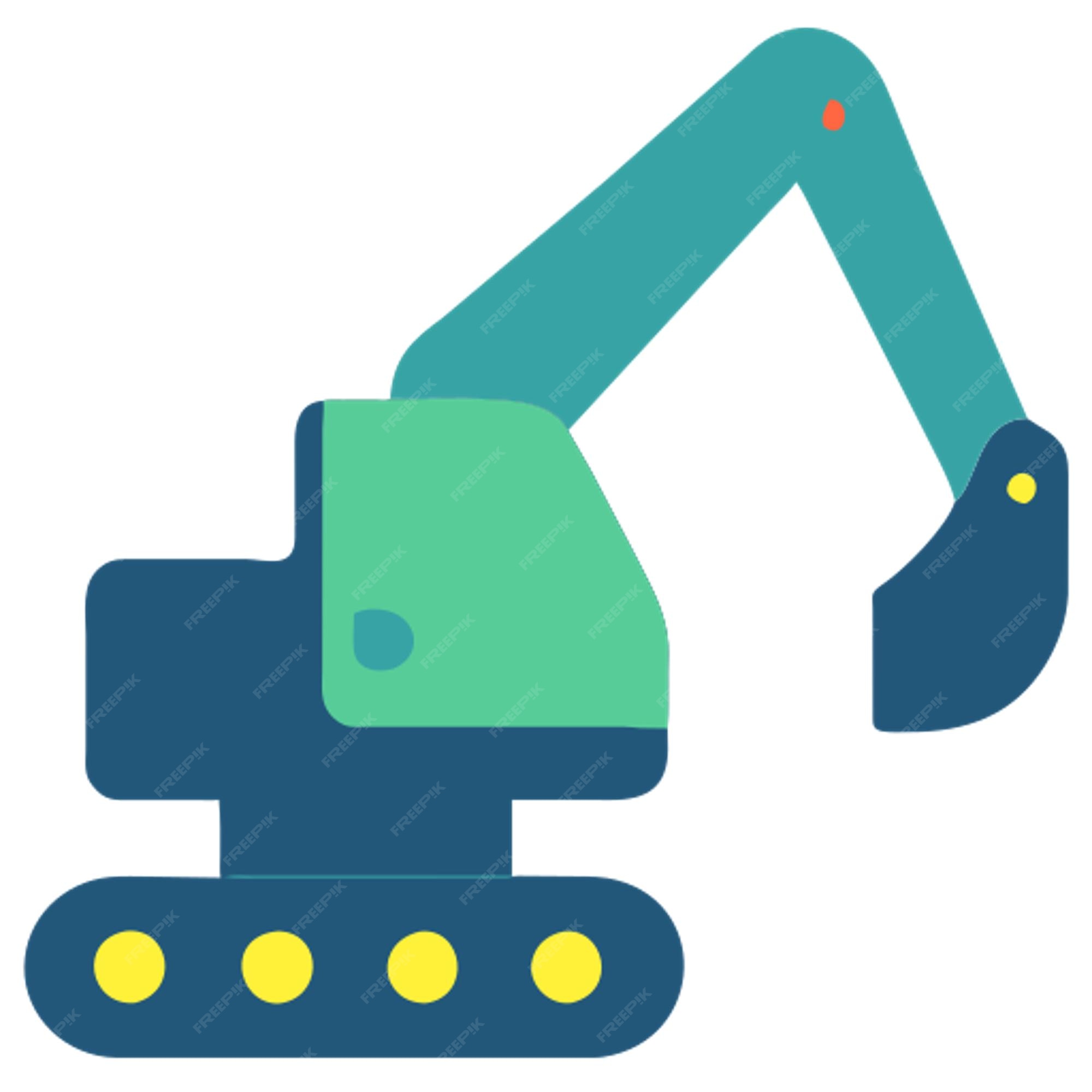 Premium Vector | Bucket wheel excavator icon colored shapes
