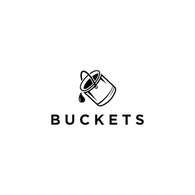 Vector buckets logo design vector