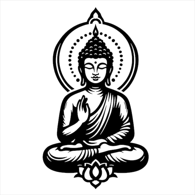 Vector budda svg