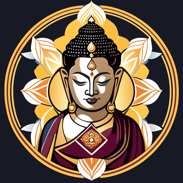 buddha diamon vector illustration