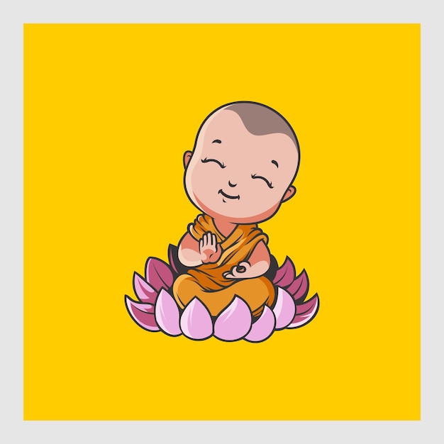 Buddha logo character design