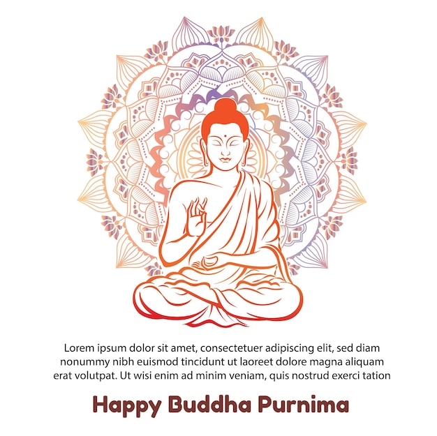 Vector buddha purnima