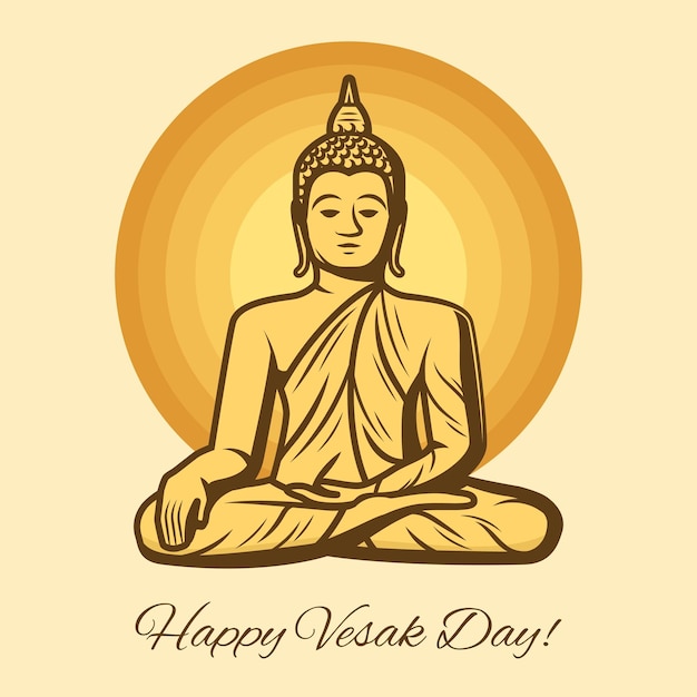 Statua di buddha vesak day buddismo vacanza di religione