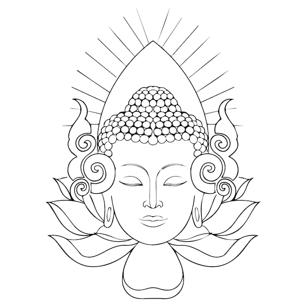 Vector buddha vector illustration