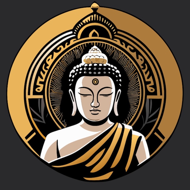 buddha zinc vector illustration