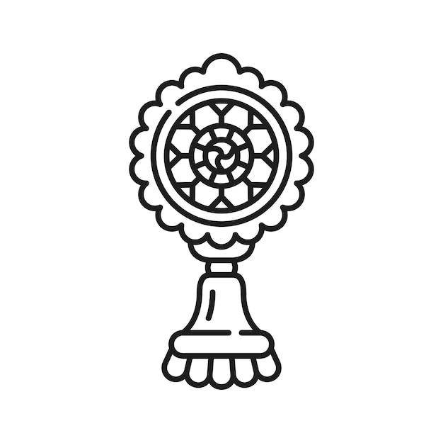 Vector buddhism religion dharmachakra dharma wheel icon