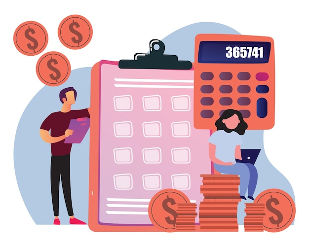 budget concept illustration stylish and beautiful