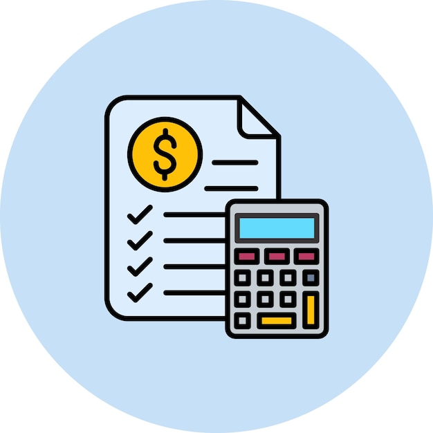 Budget Estimate Flat Illustration