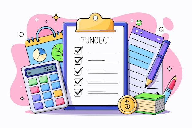 budget planner or check list or money planner