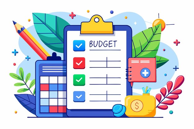 budget planner or check list or money planner