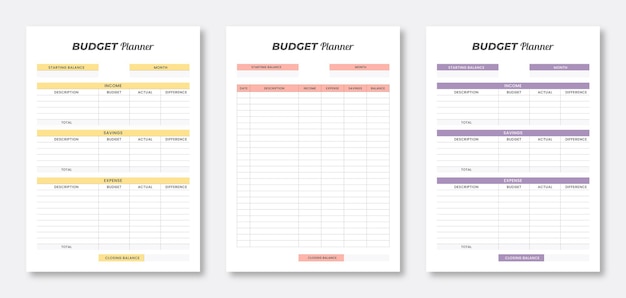Шаблон планировщика бюджета набор шаблонов планировщика шаблон ежемесячного планировщика бюджета и трекера