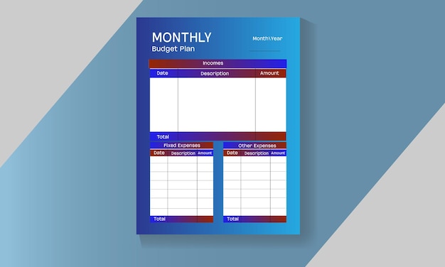 Budget planner template