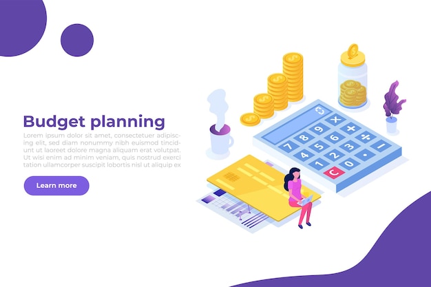 Vector budget planning banner