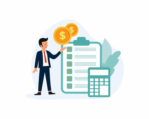 Budget planning flat design illustration