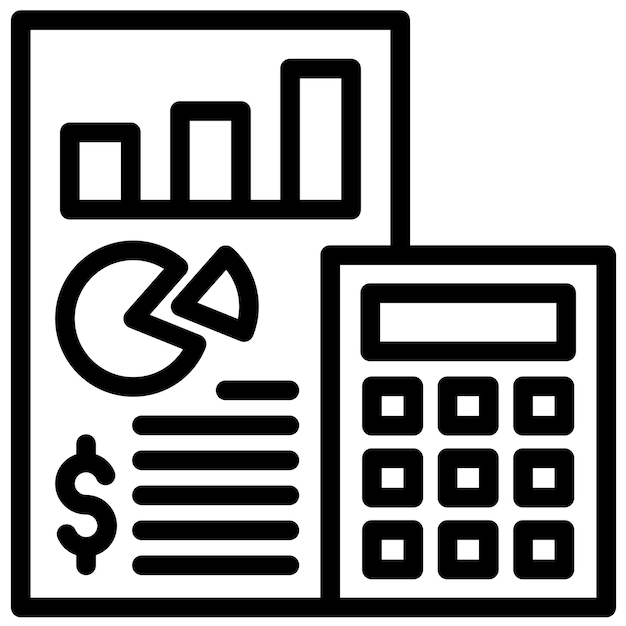 Budget planning vector icon illustration of finance and money iconset