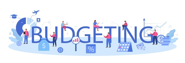 budgeting typographic header