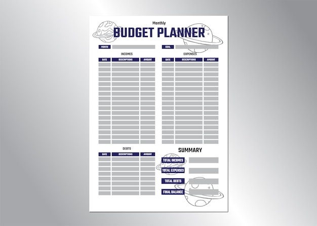 Vector budgetplanner