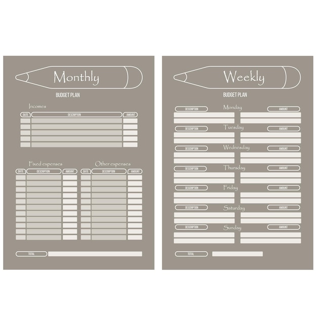 Vector budgetplanner