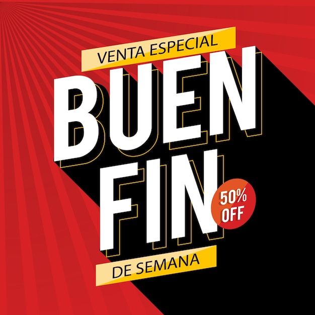 Vector buen fin banner concept