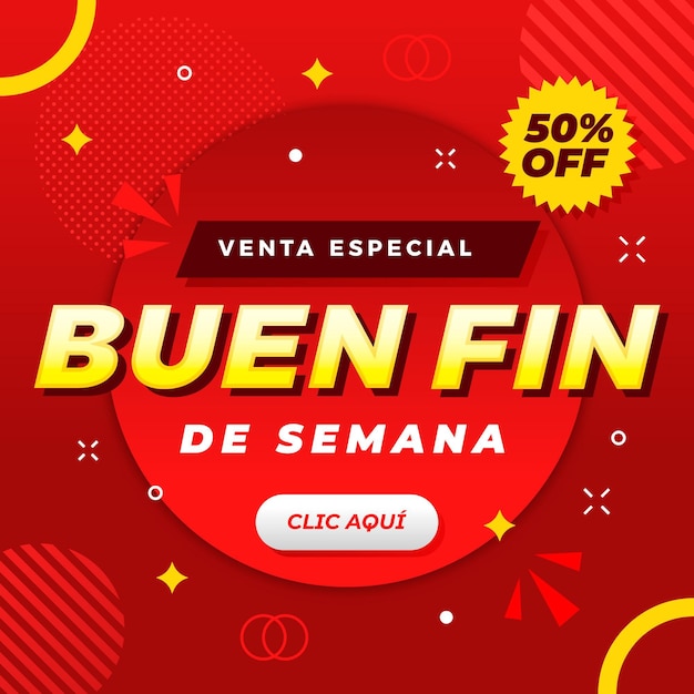 Vector buen fin banner concept