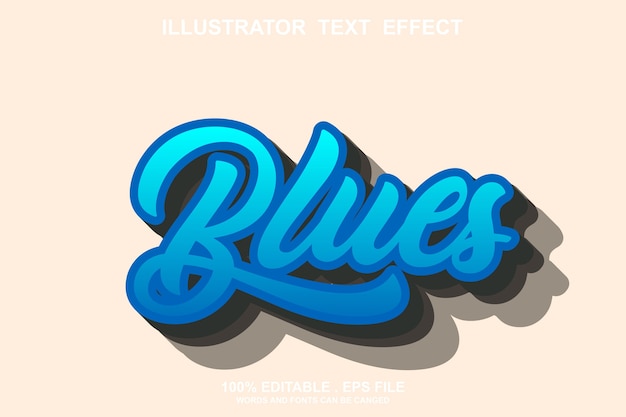 Vector bueno text style effect editable