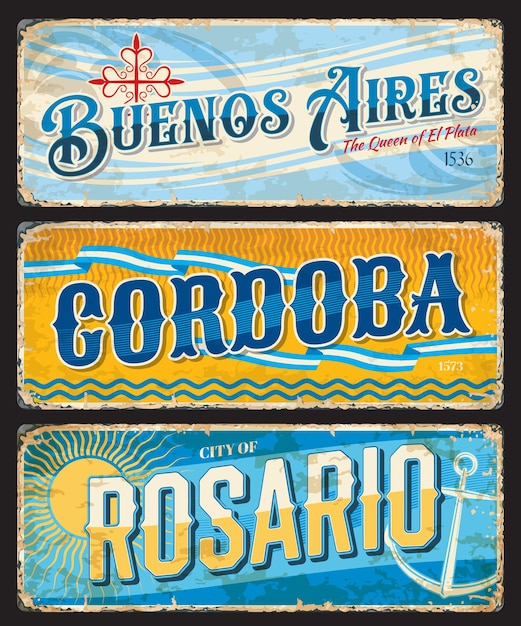 Buenos Aires Cordoba Rosario Argentine plates