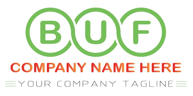 Vector buf letter logo design