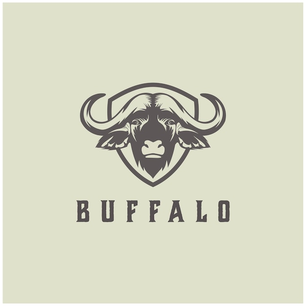 Vettore design del logo buffalo illustrazione vettoriale del logo moderno buffalo