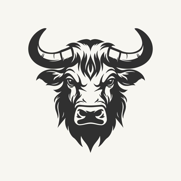 Vector buffallo logo design vector template