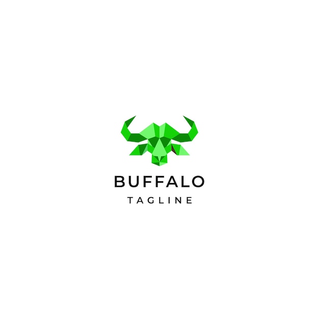 Buffalo geometric logo design template