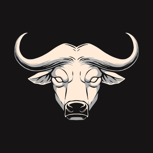 Buffalo head illustration