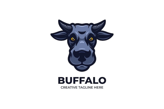 Buffalo Head Mascot Logo Character