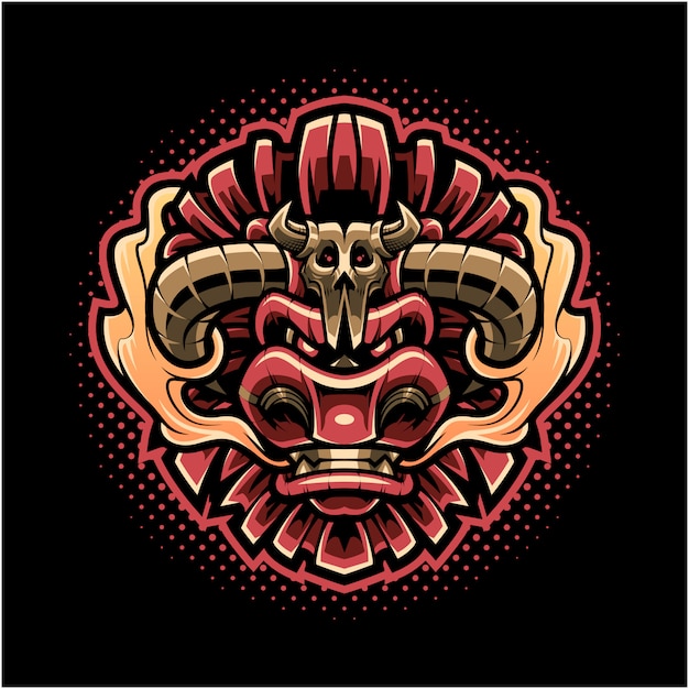 Buffalo head mascot logo