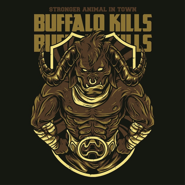 Buffalo uccide illustrazione