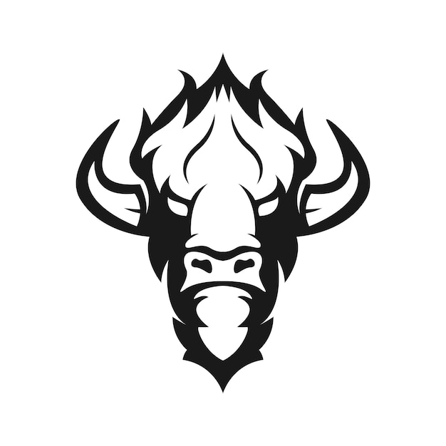 Buffalo logo design concept illustration