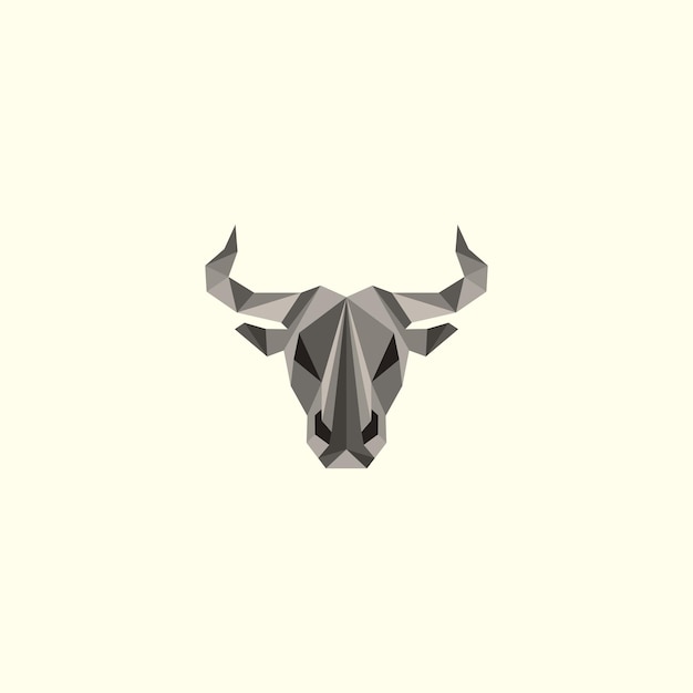 Vettore design del logo buffalo con un nuovo concetto di comunità