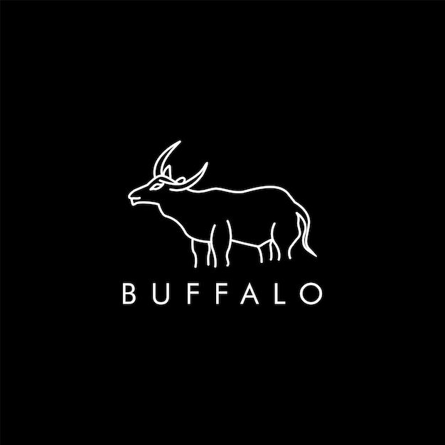 Buffalo logo pictogram ontwerp sjabloon platte vector