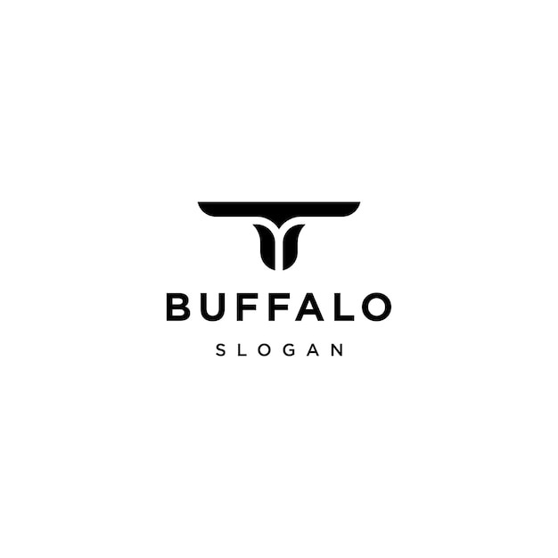 Vector buffalo logo pictogram ontwerpsjabloon