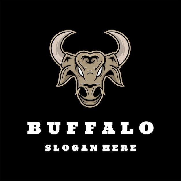 Vector buffalo mascotte ontwerp