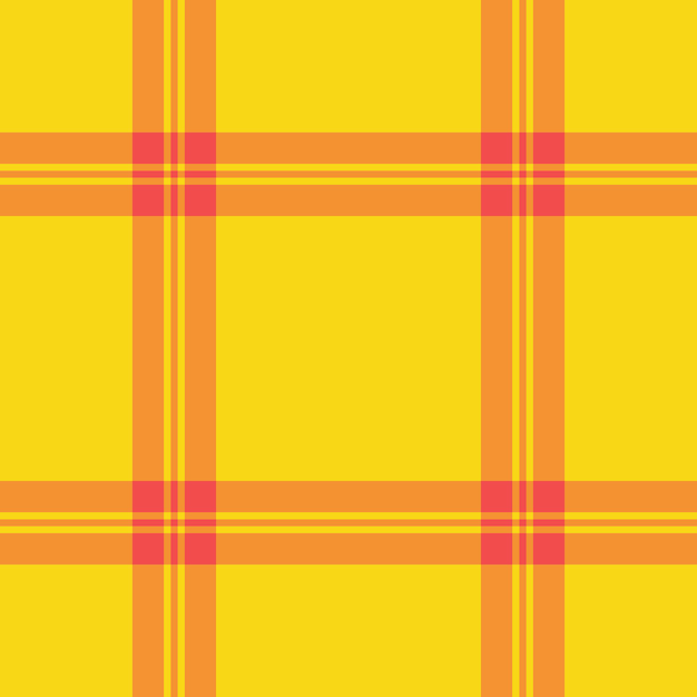 Buffalo vector texture plaid industry tartan pattern background Cool seamless textile fabric check in bright and tangerine colors