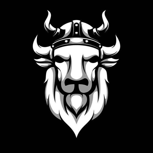 Buffalo viking black and white