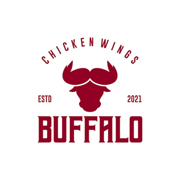 buffalo and wings logo design inspiration,restaurant logo