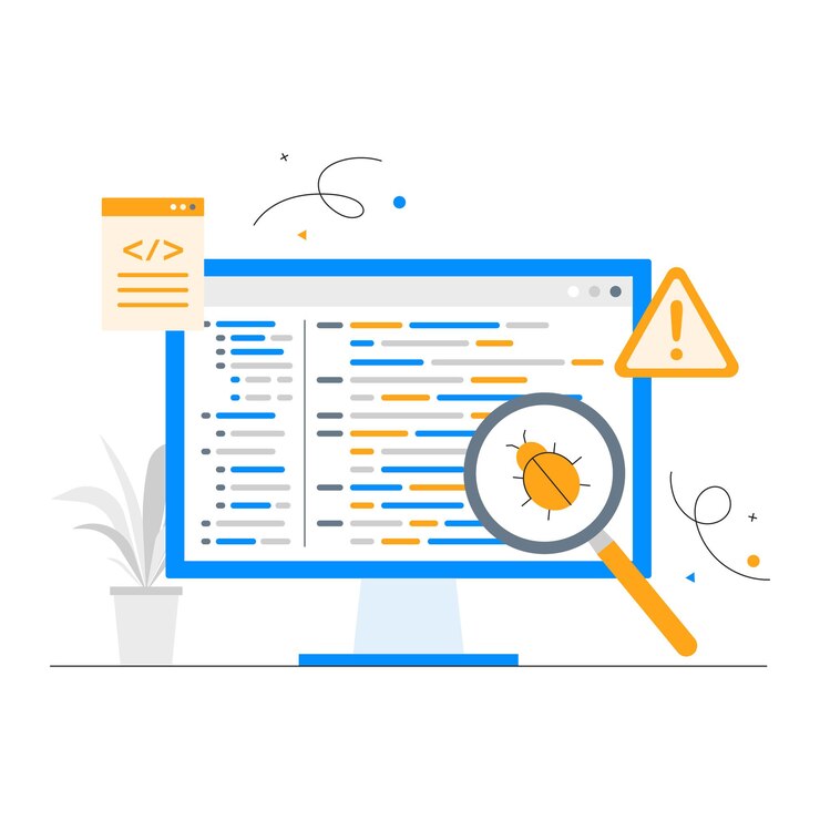 Premium Vector | Bug Fixing Code Testing Illustrations