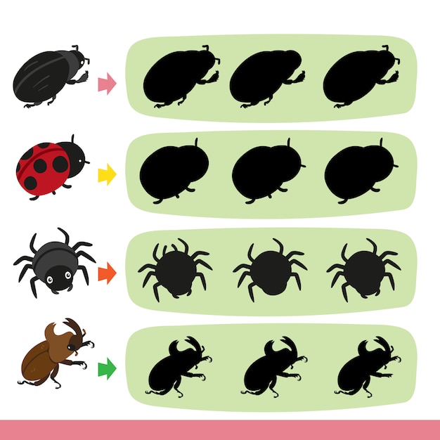 Bug game vector collectie ontwerp